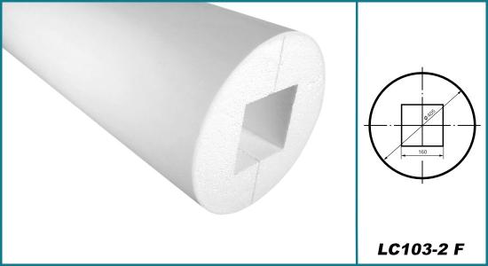 Leichtbau Styroporsäulen Hartbeschichtung Halb- und Voll Säulen Elemente glatt rund 405mm LC103
