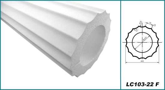 Leichtbau Styroporsäulen Hartbeschichtung Halb- und Voll Säulen Elemente glatt rund 405mm LC103