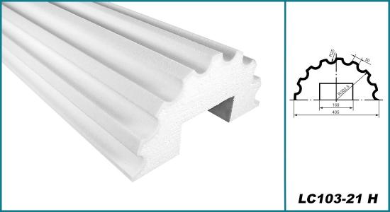 Leichtbau Styroporsäulen Hartbeschichtung Halb- und Voll Säulen Elemente glatt rund 405mm LC103