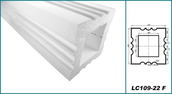 Styroporsäulen mit Hartbeschichtung Säulen Elemente quadratisch 405mm