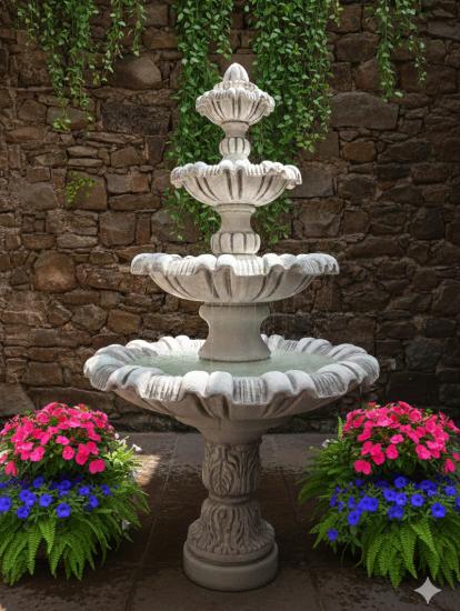 Innenhof Garten Springbrunnen
