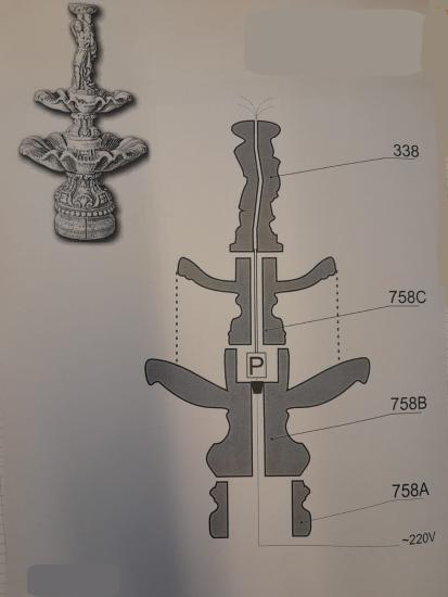 Gartenbrunnen mit Gartenfigur Frau mit Wasserschale und 2 Wasserbecken Garten Springbrunnen 161cm 252kg