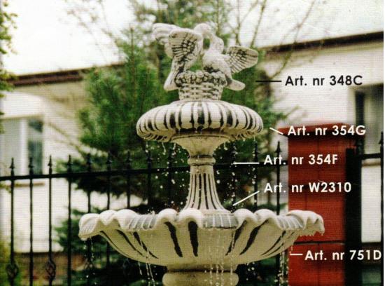 Gartenbrunnen frostfest aus Beton Steinguss