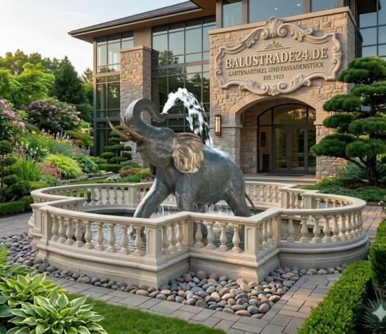 Junger Elefant wasserspeieer Bronzefigur Brunnen