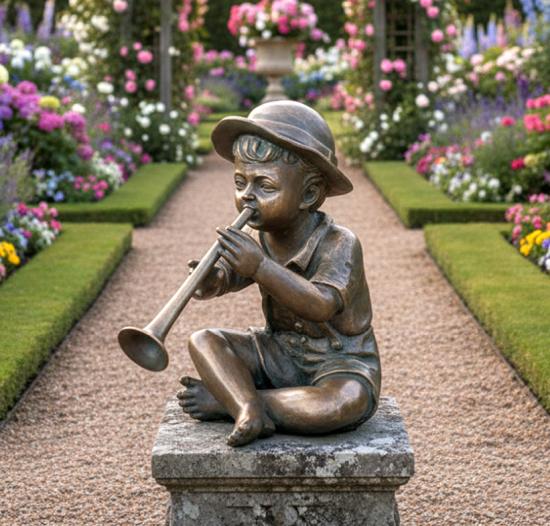 Gartenfigur Flötenspieler Philipp