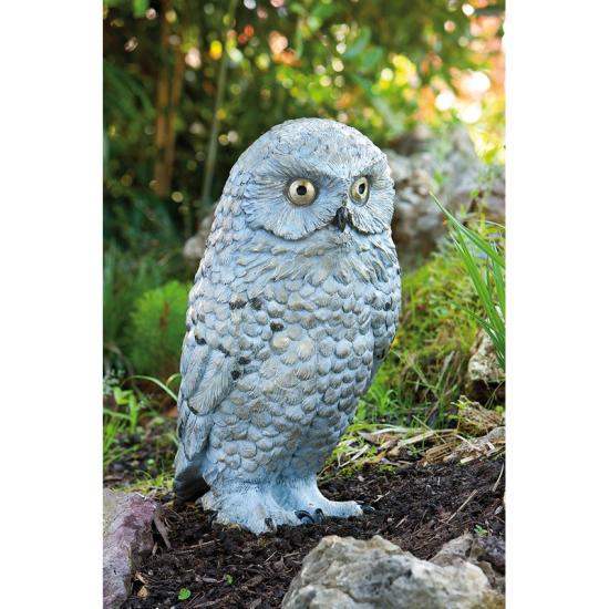 Bronze Gartenfigur Schnee-Eule