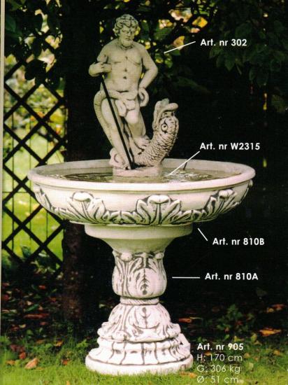 Gartenbrunnen Gottfigur Poseidon Neptunbrunnen Brunnen Figur Neptun mit Dreizack Springbrunnen 170cm