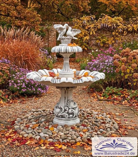 Tauben Brunnen flache Wasserschale Wasserpilz Sockel Standfuß 166cm 383kg