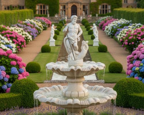 Neptun Wassergott Poseidon Kaskaden Springbrunnen