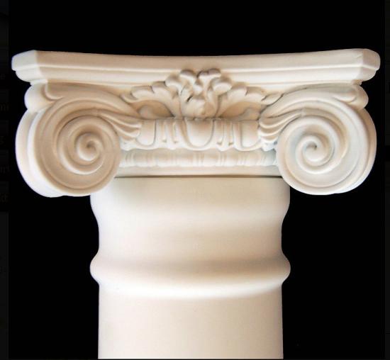 Betonsäulen mit ionischem Kapitell Säulen glatt oder kanneliert als Beton Fertigbetonsäulen 250cm 179kg BAD-SG1 SG2