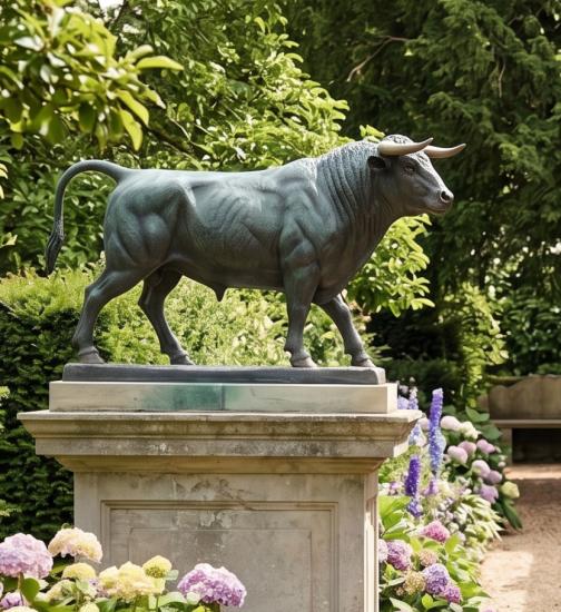 Beeindruckender Spanischer Stier aus Bronze Figur