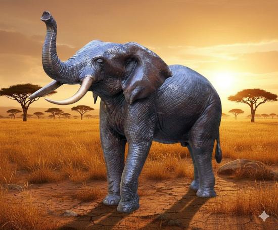 Elefant-Bronze-Afrika