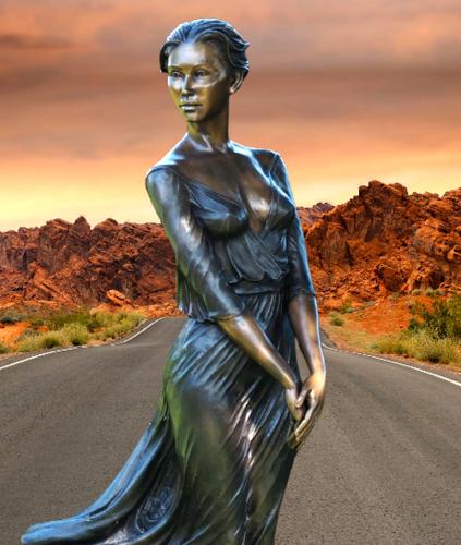 Clair Frauen Skulptur Garten Figur aus Bronze