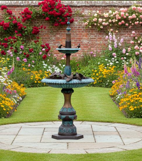 Bronze Taubenbrunnen
