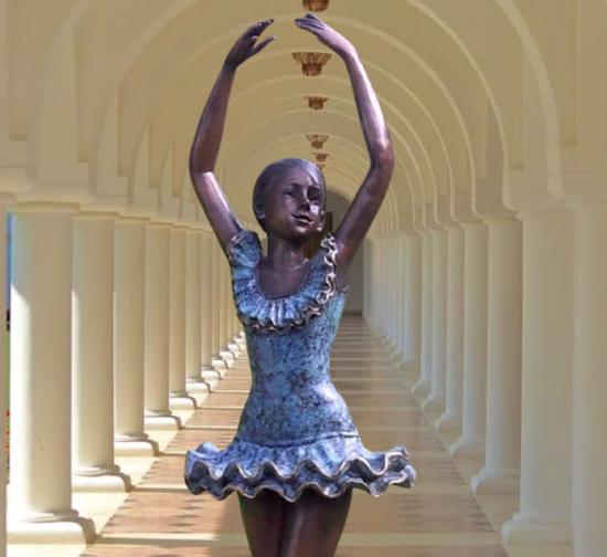 Bronze-Figur Ballerina Tänzerin