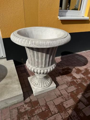 Große Pflanzamphore klassische Ziervase Blumen Pflanzgefäß aus Beton Steinguss 94cm 164kg