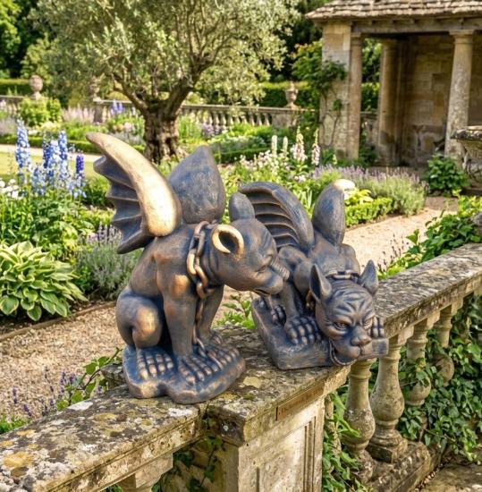 Fabelwesen Drachen Steinfiguren