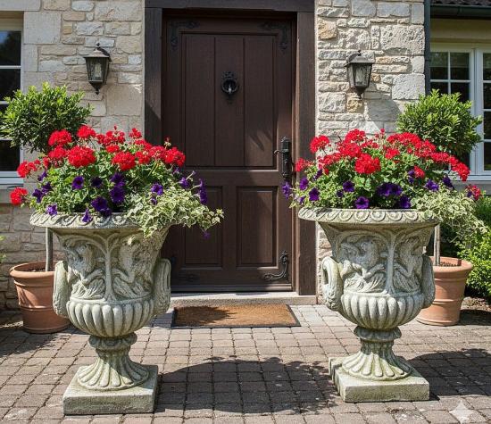 Eingangstür Haus Zier Vase