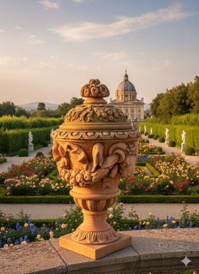 Prunkvolle Steinvase