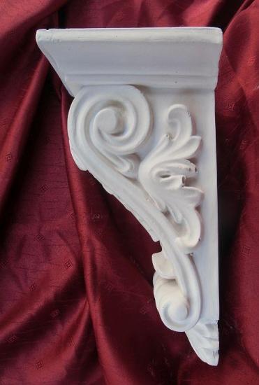 Konsole Zierelement Fassadenstuck aus Weißbeton Winkelkonsole 30cm