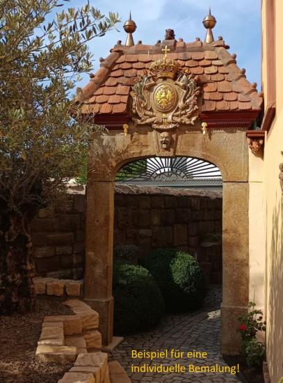 Großes Adlerwappen für Fassaden Schmuck Giebel Zierstuck Element