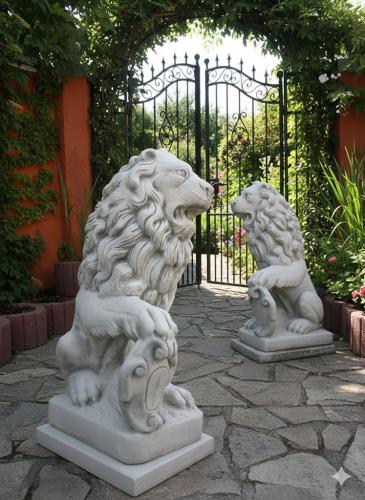 Löwen garten Figuren