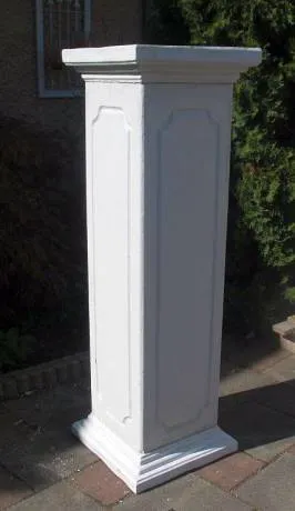 BAD-8536 Zaunpfeiler oder Säule für Pflanzschale Pfeilerabdeckung mit Sockel und Abdeckplatte 124cm 200kg