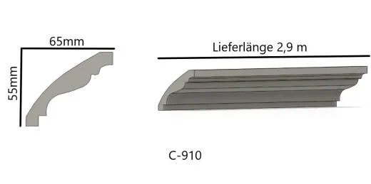 Echte Gipsstuck Deckenprofile