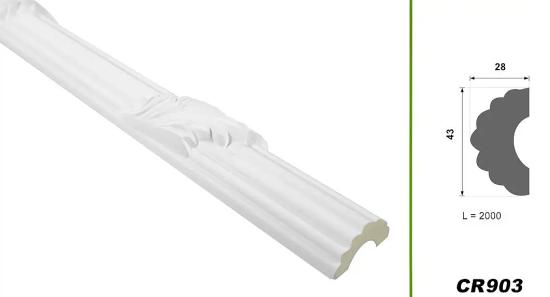 Polyurethan flache Leiste für Decke und Wand