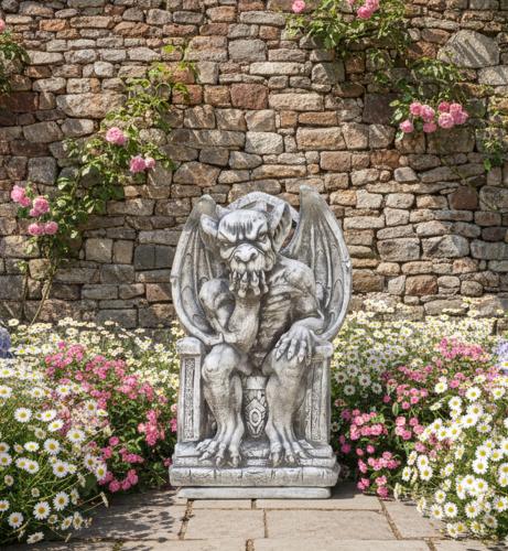 Gargoyle Drachen auf Trohn Stuhl