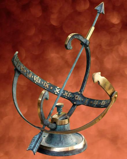 Kleine Bronze Sonnenuhr Gartendeko