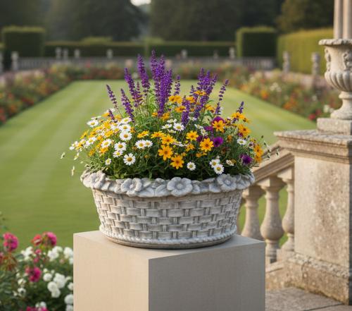 Blumenkorb als Spankorb