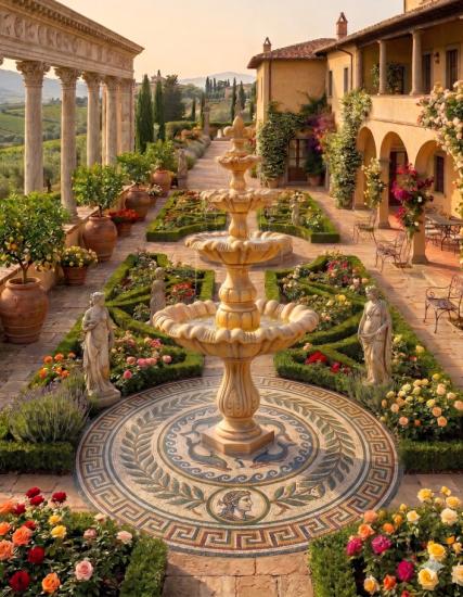 Kaskaden Gartenbrunnen - Standbrunnen mit 3 Wasserschalen als Springbrunnen 220cm