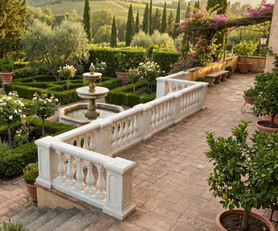 KP-​01014 balustrade beton garten dekoration