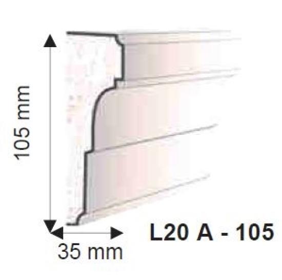 Fassadenstuck Leiste Styroporstuck Fassaden Stuckprofil 105x35 bis 145x45mm 300cm L18A
