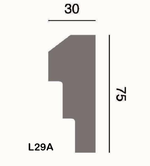 Fassadenstuck Profil kleine Eckleiste Styroporstuck Fassadenprofil 75x30mm L29A