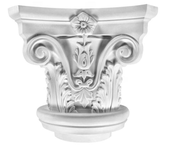 L4 Säule aus GFK 242cm mit Sockel und Säulenkapitell korinthisch Dekosäule Durchmesser 225mm