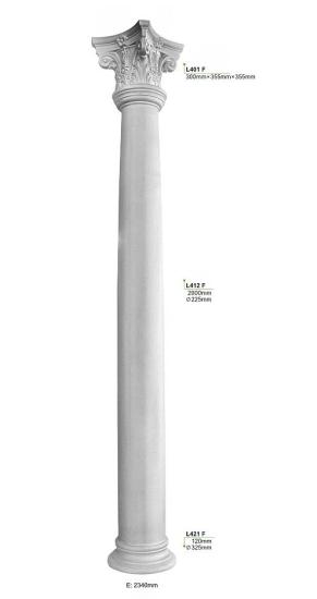 L4 Säule aus GFK 242cm mit Sockel und Säulenkapitell korinthisch Dekosäule Durchmesser 225mm