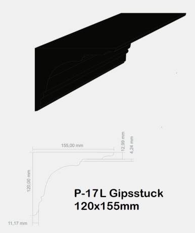Decken Gipsstuck Winkel Profil P-16L
