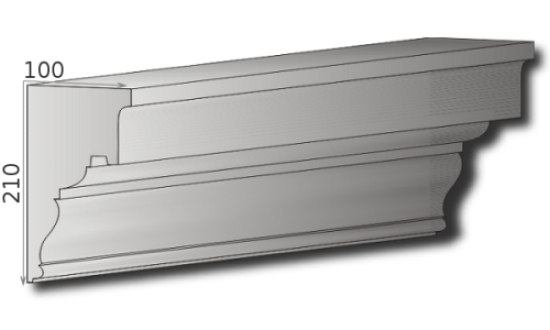 Leichte Fassadenstuck Profilleisten Baudekore Gesimsstuck Styroporstuck Fassadenprofile 210x100mm 300cm P12A