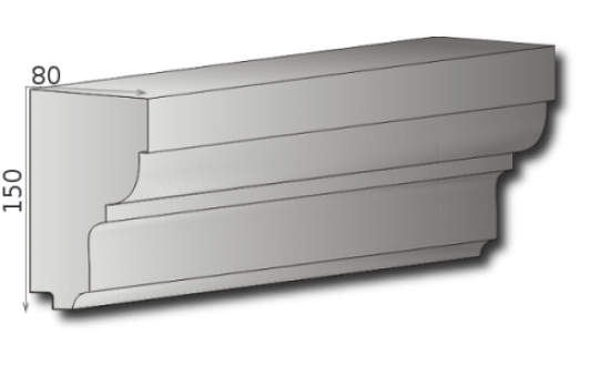 Fassadenstuck Fenster Bekrönung Styroporstuck Bauprofile Zierleisten 140x60 oder 150x80mm 300cm P16A