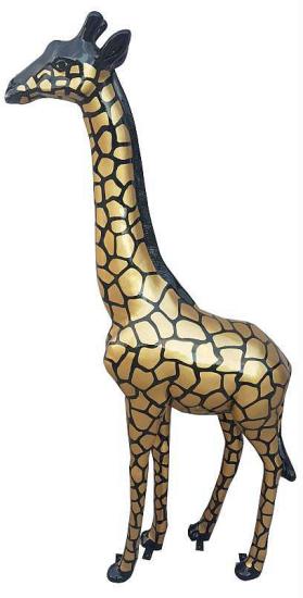 Gold Giraffe als Lifestyle Dekofigur 205cm