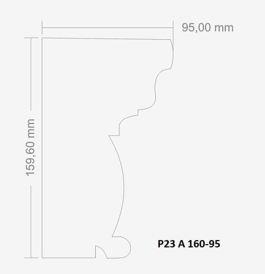 Außenstuck Gesims Sonderprofile Fassaden Styroporstuck Leisten P23A