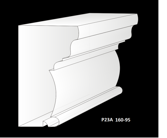Außenstuck Gesims Sonderprofile Fassaden Styroporstuck Leisten P23A