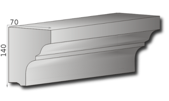 Fassadenstuck Gesimsprofile Styroporstuck Fassadenleisten Stuck Profile 170x80mm 300cm P4A