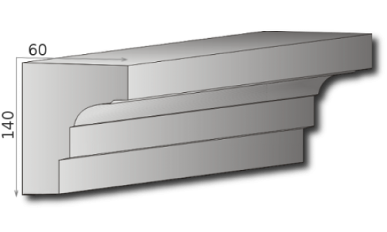 Leichte Außenstuck Styroporstuck Fassadenprofile Fensterbank Profile 105x55 und 140x60 mm 300cm P5A