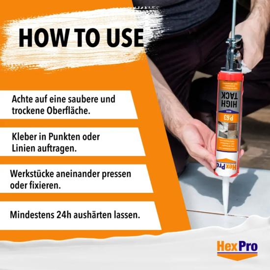 Montagekleber Kleber MS-Polymer Basis hohe Sofort Haftung 290ml P63