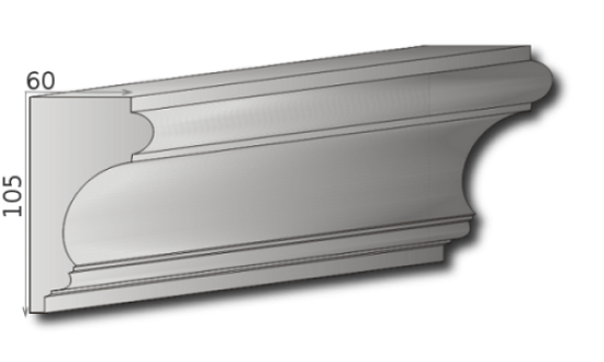 Fassaden Styroporstuck Profile Hohlkehlen Fassaden Gesims Traufprofile 105x60mm 300cm P7A