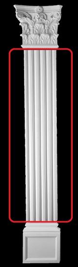 Stuck Pilaster flache Wandsäulen Lisenen aus Gipsstuck 250x23cm PLE-23