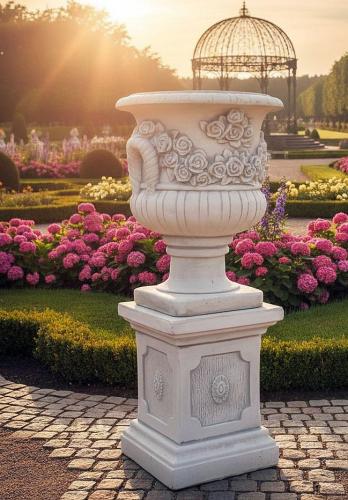 Rosenvase auf Sockel